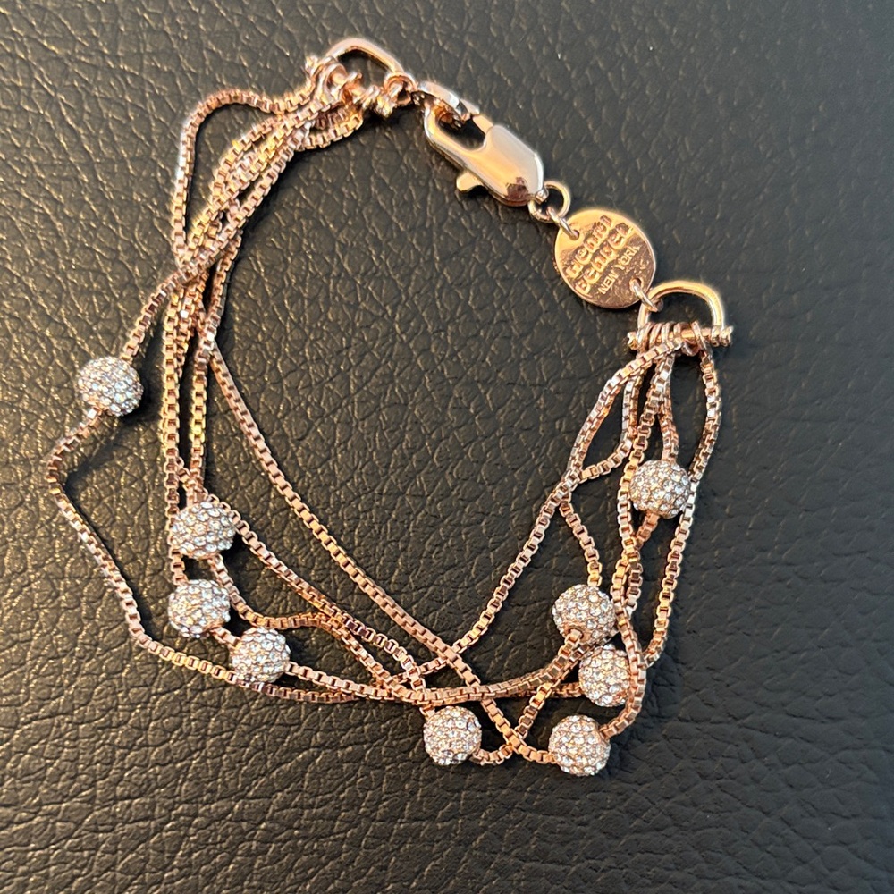 Henri Bendel Rose Gold Multi-Strand Bracelet - Picture 2 of 3